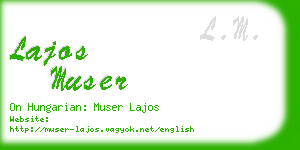 lajos muser business card